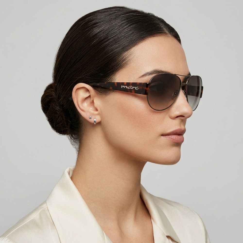Unisex Marc by Marc Jacobs Tortoise Shell Aviator Sunglasses - Polarized